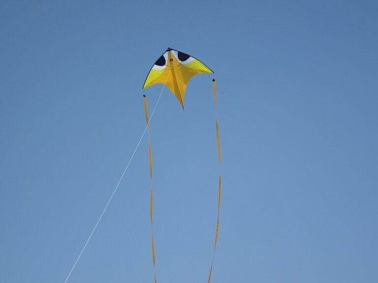Colourful kite flying high in a blue sky, from a Sankranti story for kids