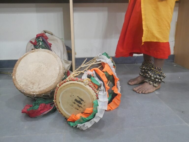 The Village Drummer's Promise: A Short Story About Keeping Your Word 18 Traditional Indian drum dappu being played at a village festival, from a story about keeping promises